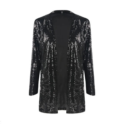 Solid Color Sequin Jacket