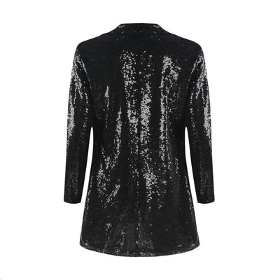 Solid Color Sequin Jacket