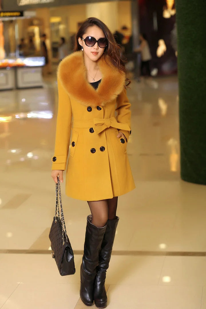 Double Button Wool Coat