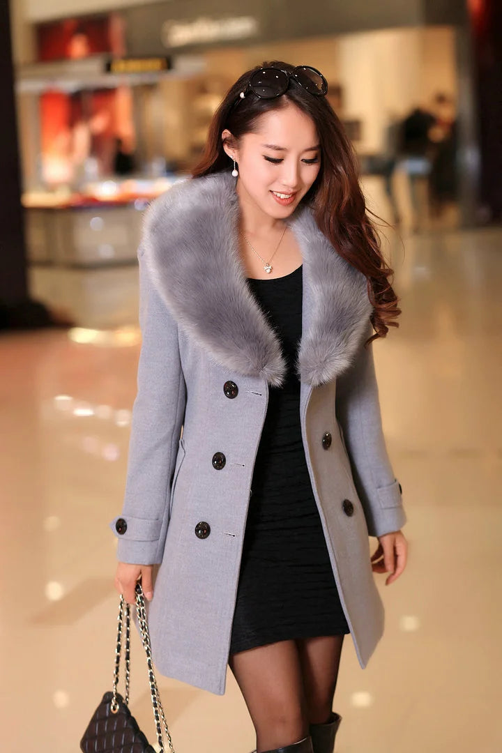 Double Button Wool Coat