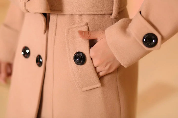 Double Button Wool Coat