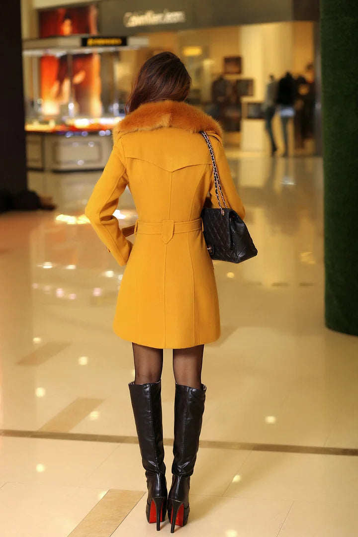 Double Button Wool Coat