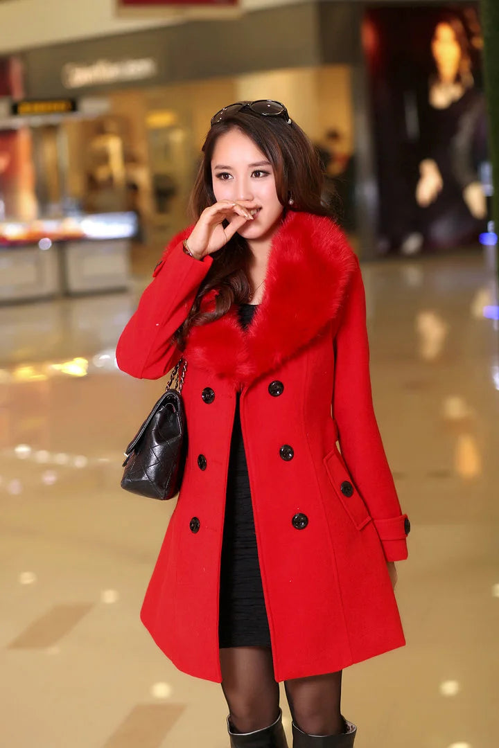 Double Button Wool Coat