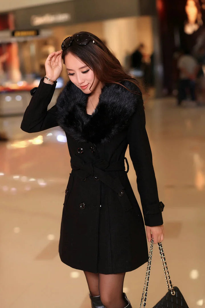 Double Button Wool Coat