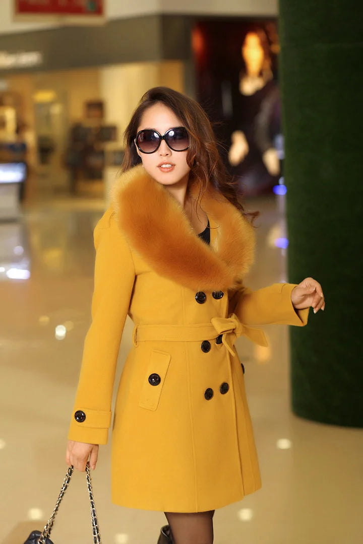 Double Button Wool Coat