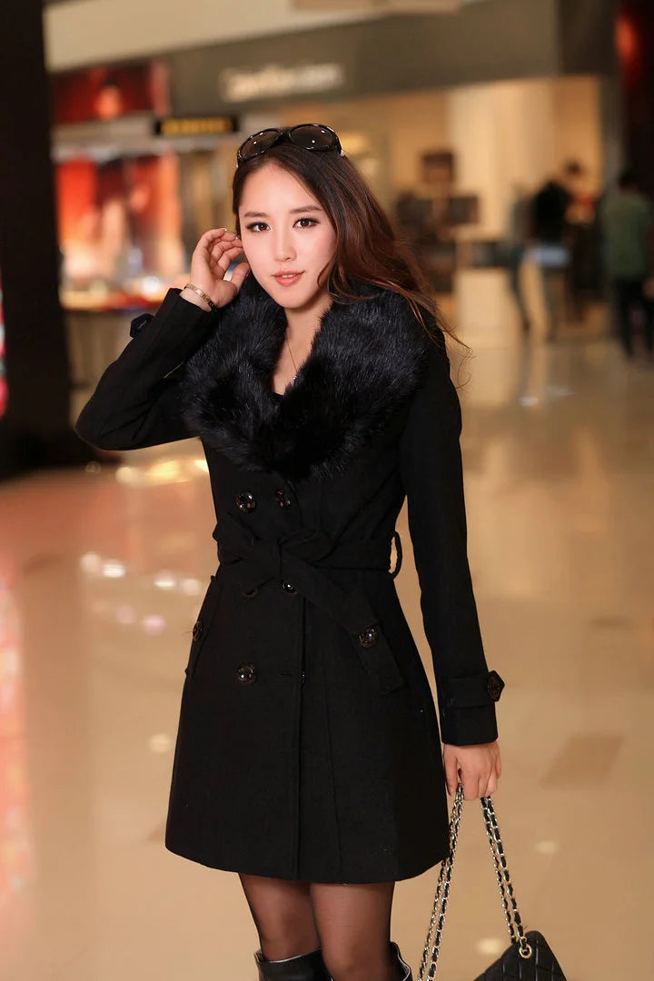 Double Button Wool Coat