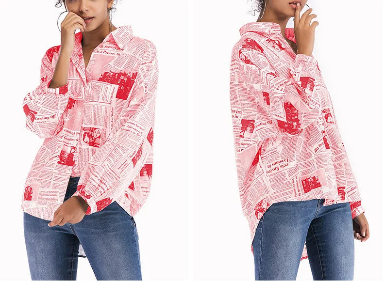 Diary Letter Printed Shirt