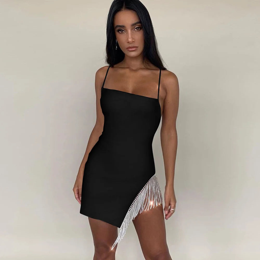 Backless Dress With Straps Neck