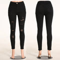 Ripped Jeans Knee Length Small Leg