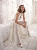 V Halterneck Jumpsuit Casual Trousers