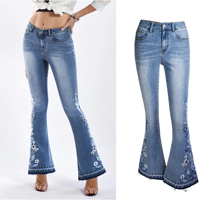 Women’s Denim Wide Legged Trousers