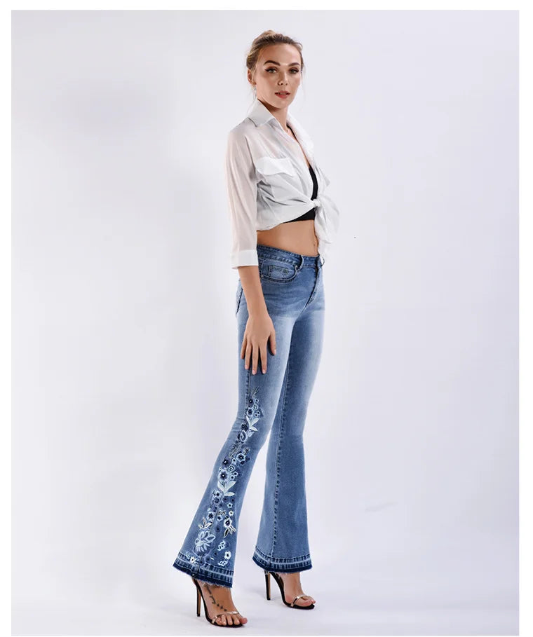 Women’s Denim Wide Legged Trousers