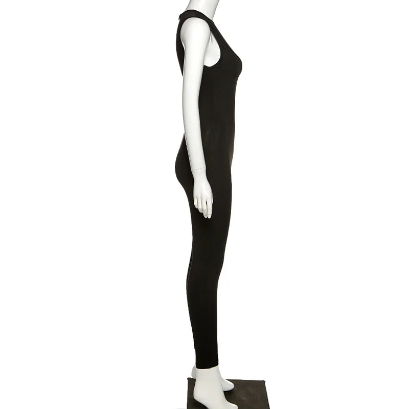 Slim High Waisted Sports Jumpsuit