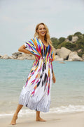 Loose Rainbow Color Beach Robe
