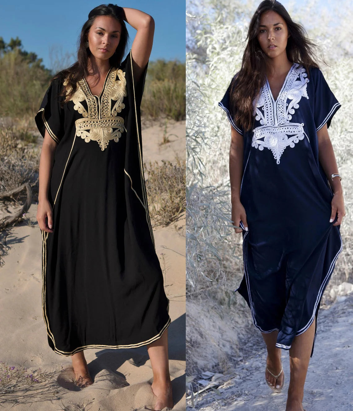 Loose Embroidered Beach Robe Various Colors