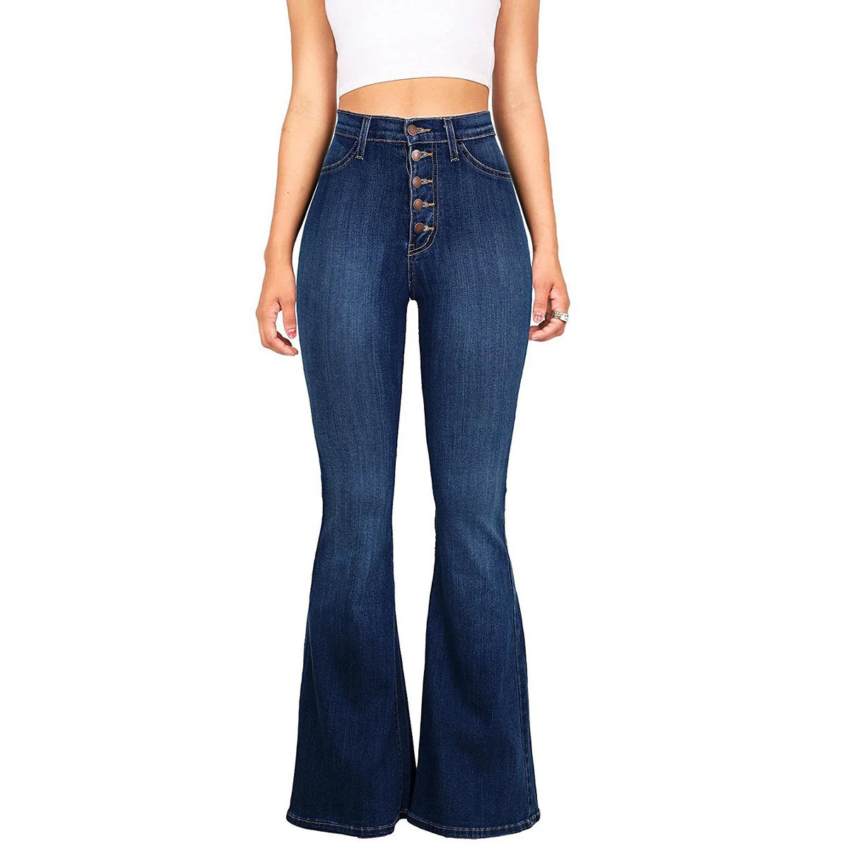 Slims High Rise Hip Bartledge Denim Bell Bottoms