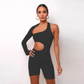 Long Sleeve Sexy Hollow Out Sports Jumpsuit
