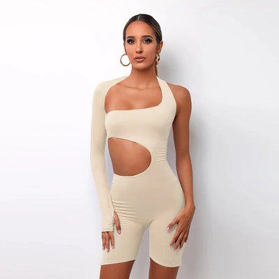 Long Sleeve Sexy Hollow Out Sports Jumpsuit