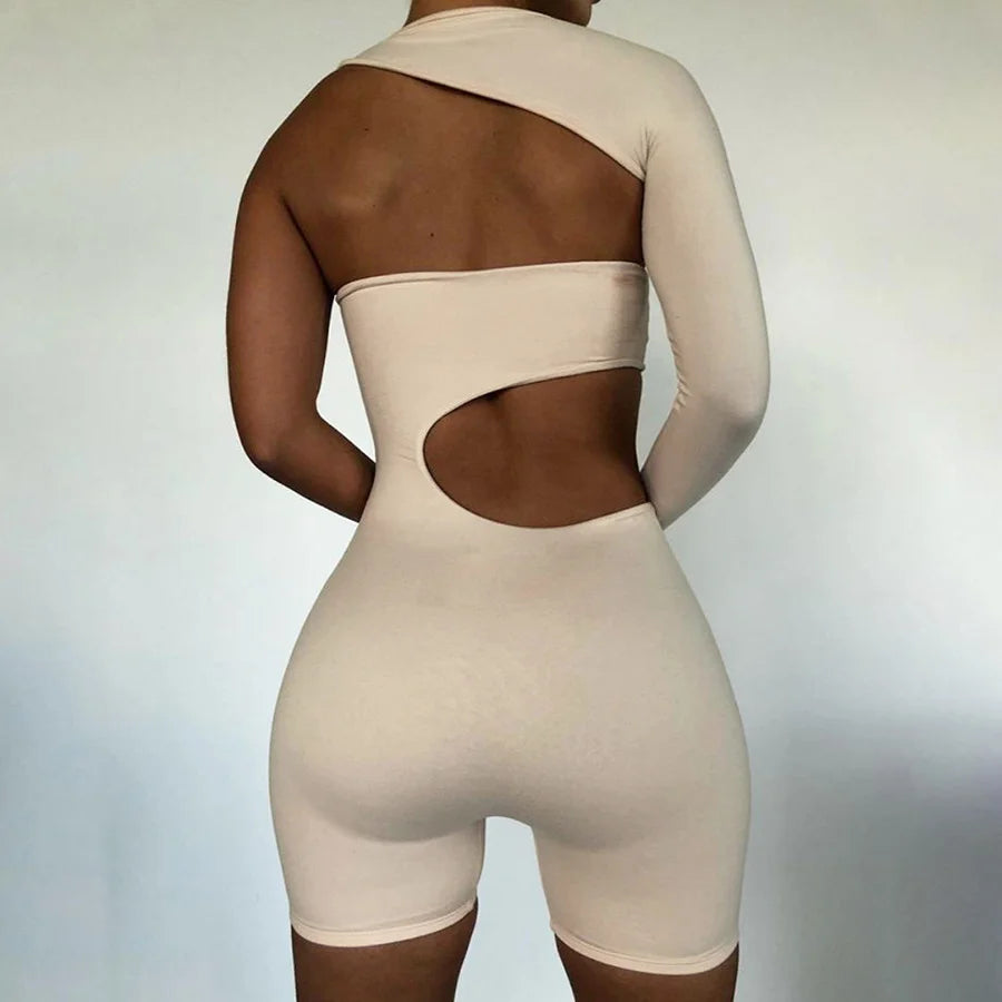 Long Sleeve Sexy Hollow Out Sports Jumpsuit