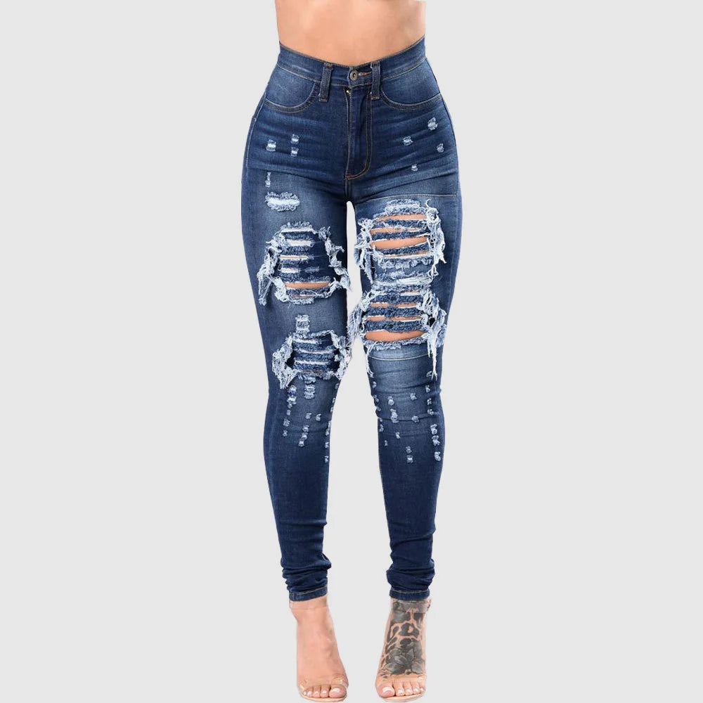 Ripped Denim Trousers