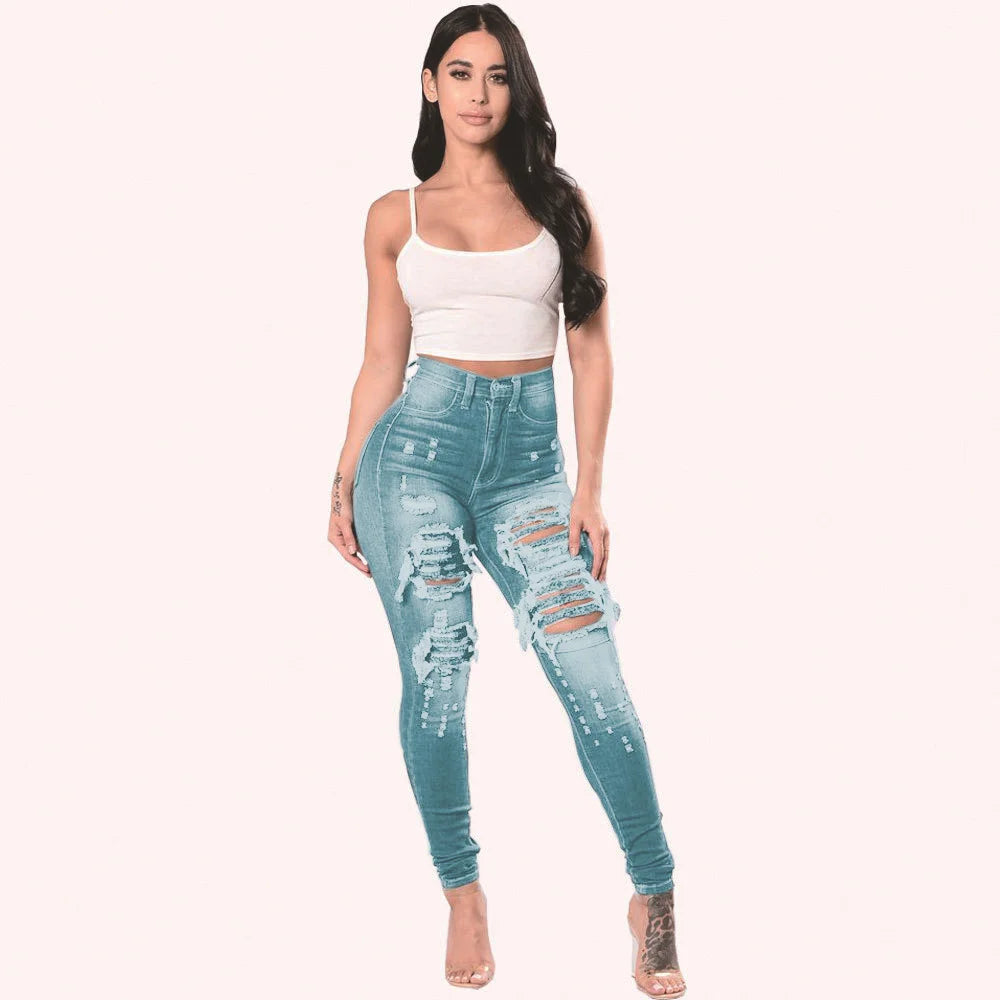 Ripped Denim Trousers