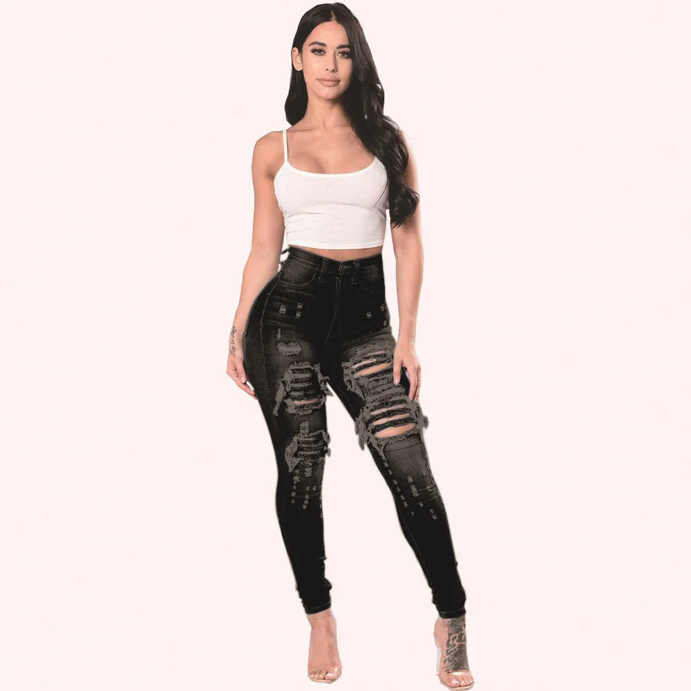 Ripped Denim Trousers