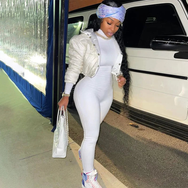 Solid Color Tight Fitting Sports And Fitness Jumpsuit