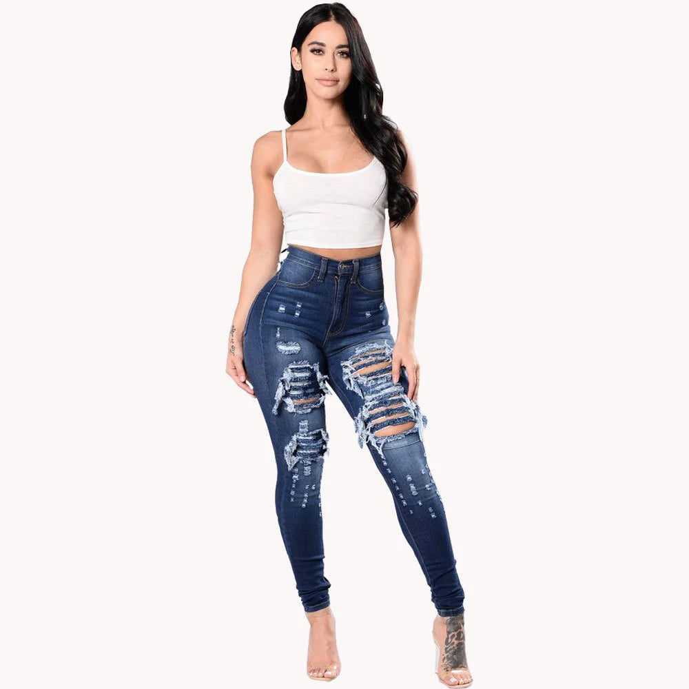 Ripped Denim Trousers