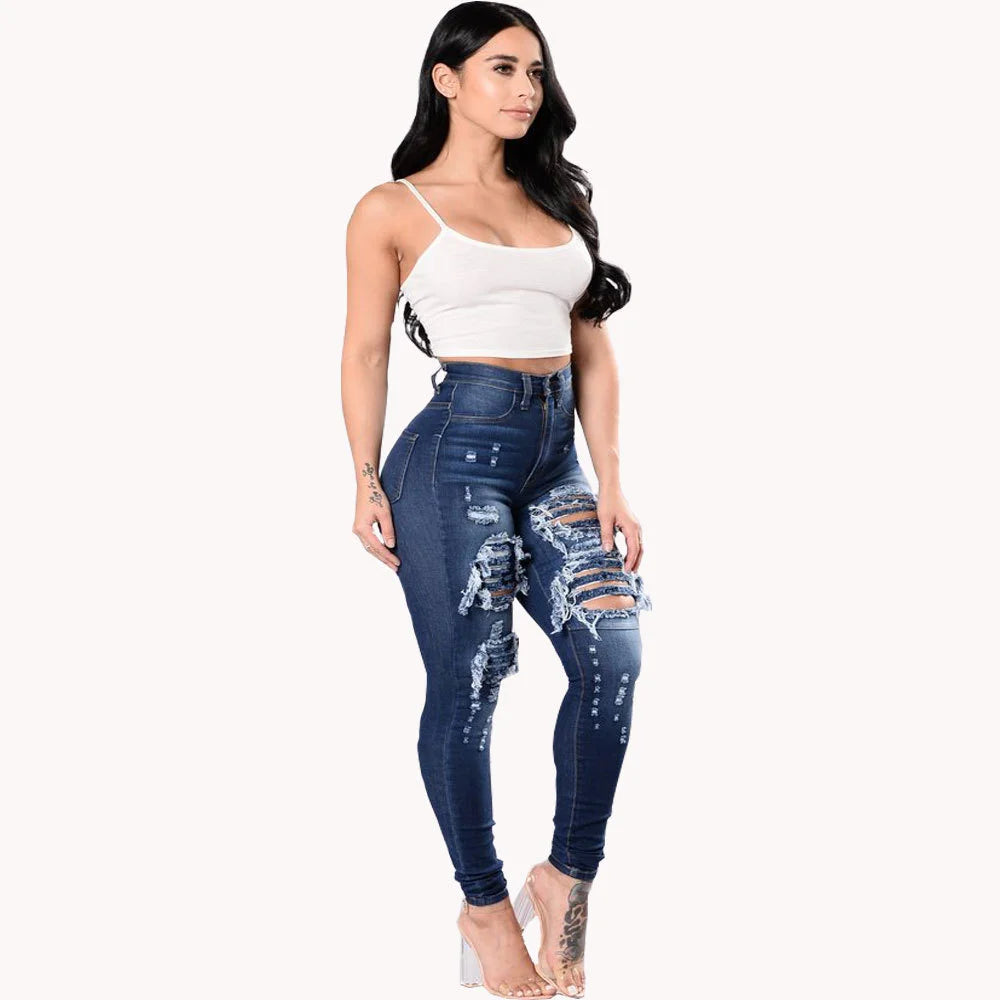 Ripped Denim Trousers