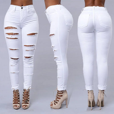Ripped Jeans Women’s Shank Pants