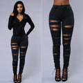 Ripped Jeans Women’s Shank Pants