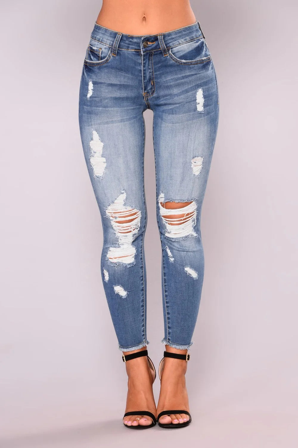 Stretch Ripped Skinny Jeans