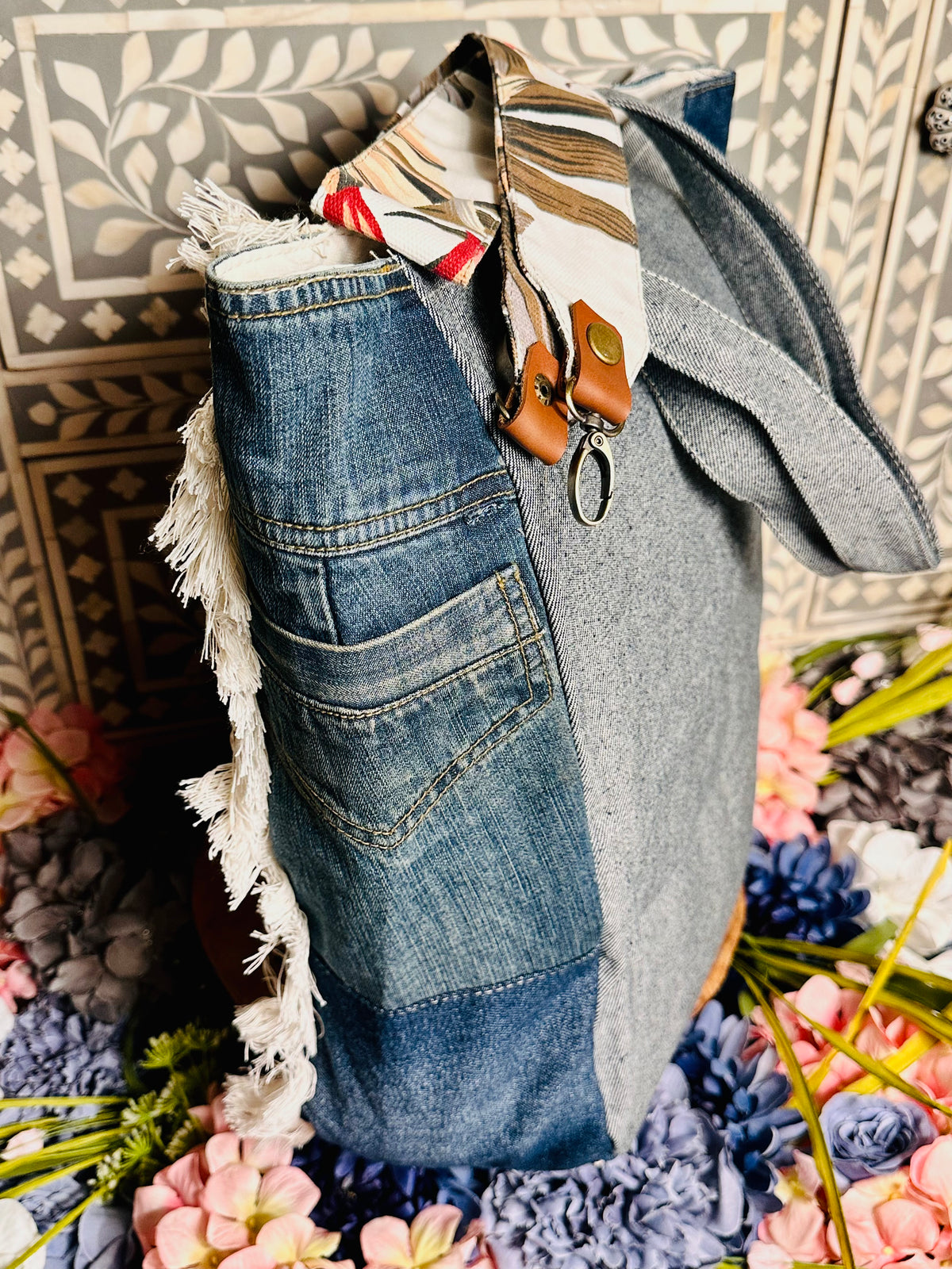 Bali treasures denim bag mariposa