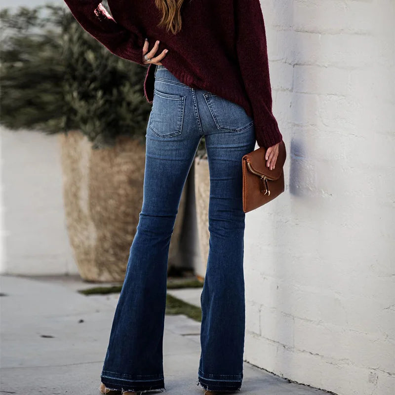 Stylish Slim Fit Stretch Flared Jeans