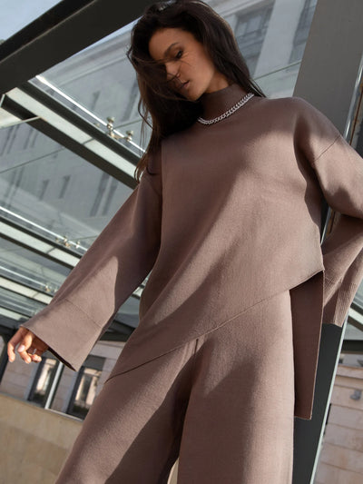 Half Turtleneck Sweater Set