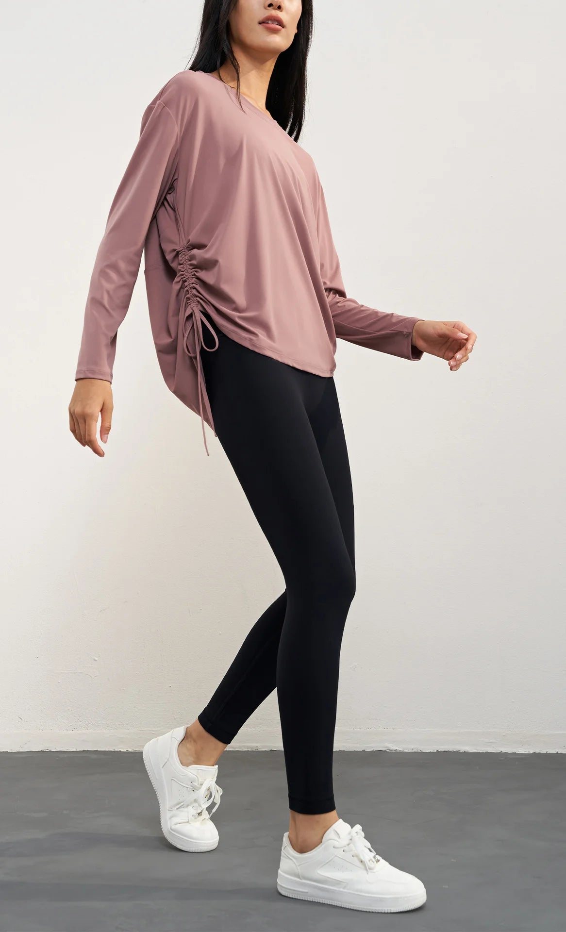 Lace Up Workout Waist T-Shirt
