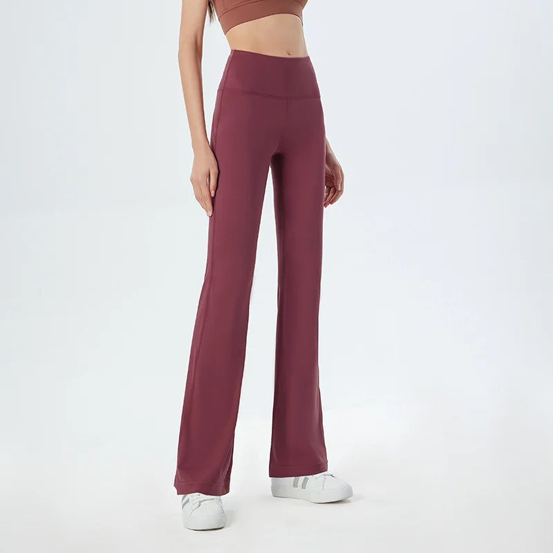 Elastic Flared Wide Leg Sport Pants