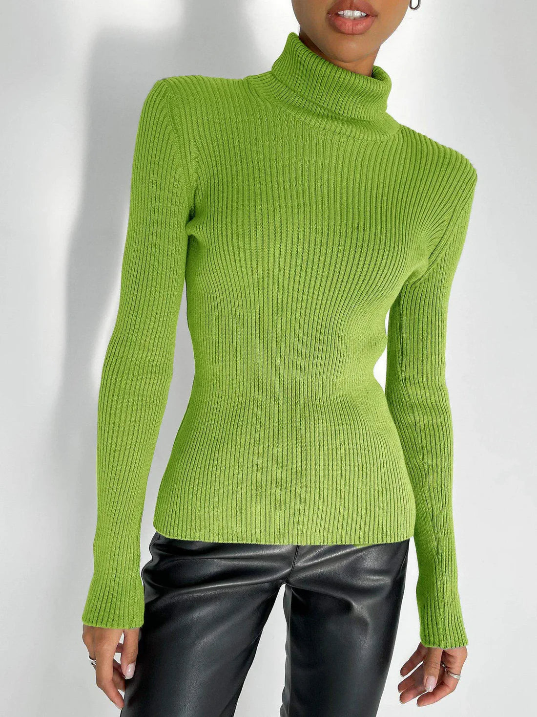 Lengthened Turtleneck Sweater
