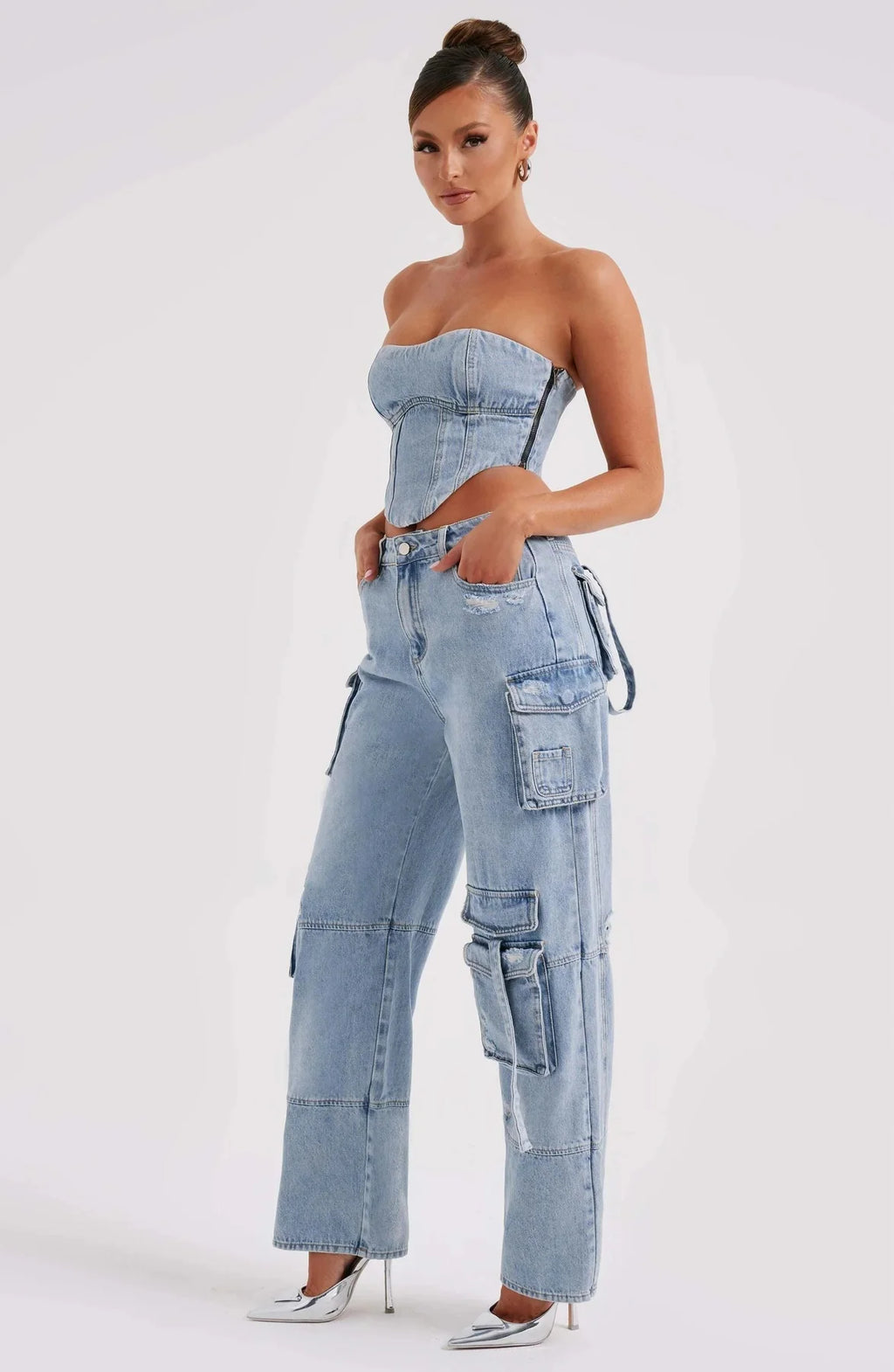 Loose Long Straight Cargo Pants