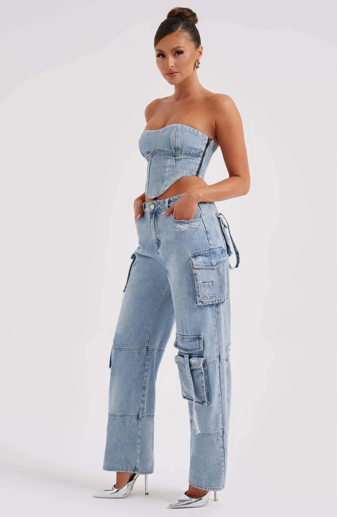 Loose Long Straight Cargo Pants