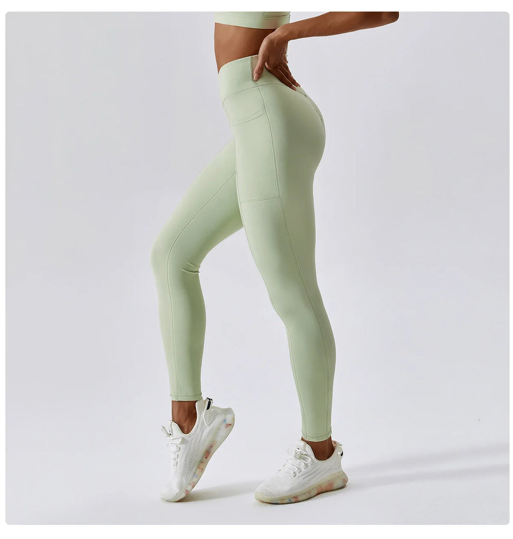Sport Pants With Quick-drying Pocket And Crossed Waist