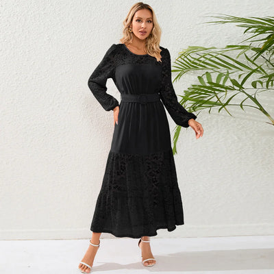 Lace Perspective Long Dress
