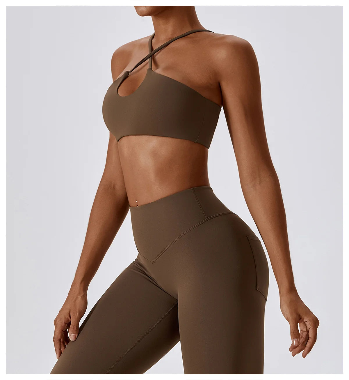 Quick Dry Sports Bra With Crossed Straps