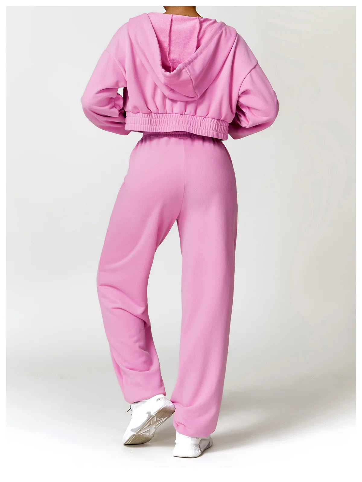 Casual Loose Long Sleeve Zipper Hooded Sweatshirt