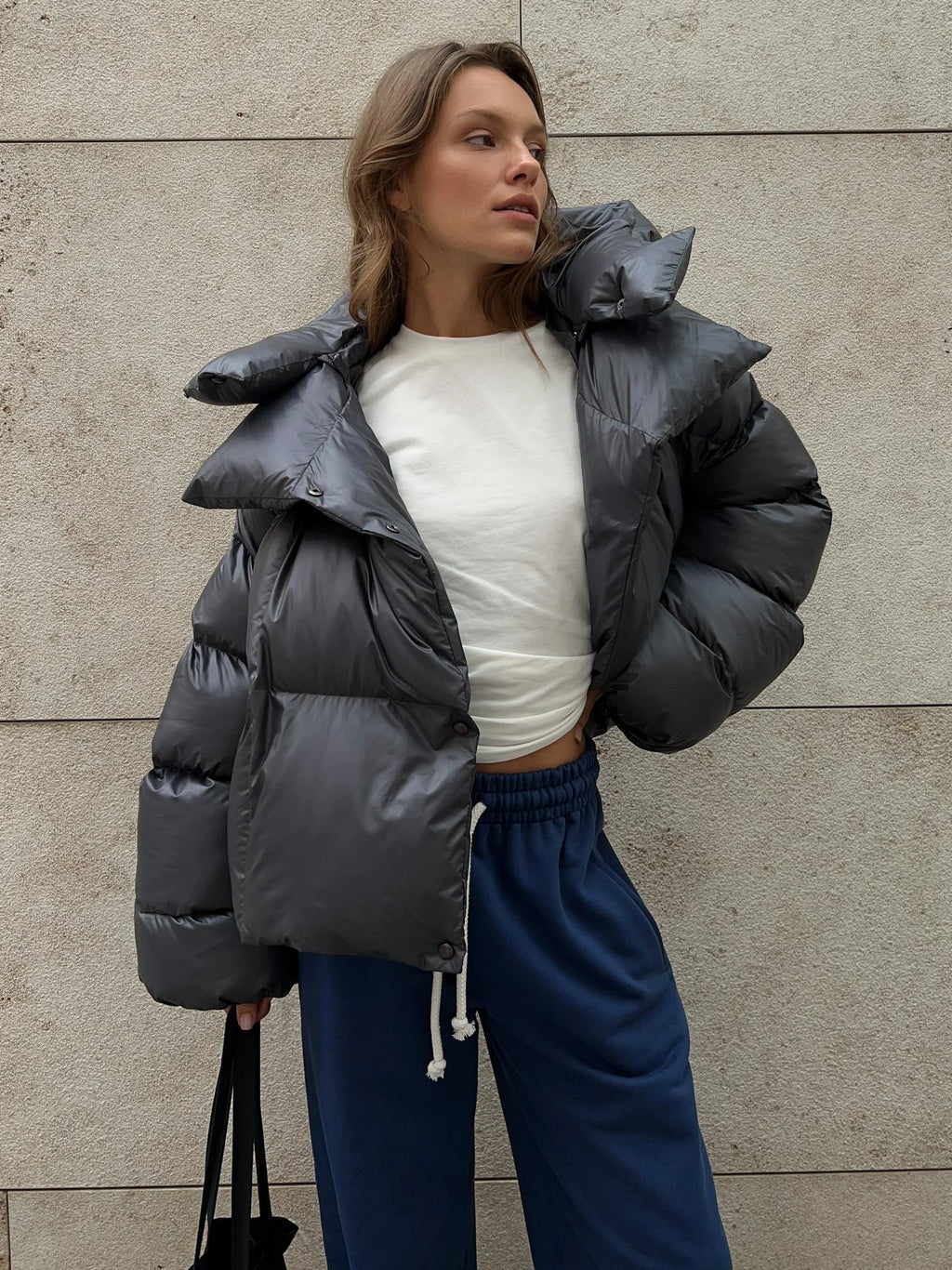 Cotton Padded Jacket Short Hooded