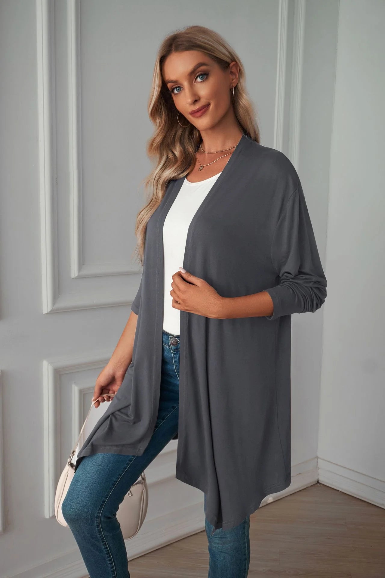 Long Cardigan Style Blouse