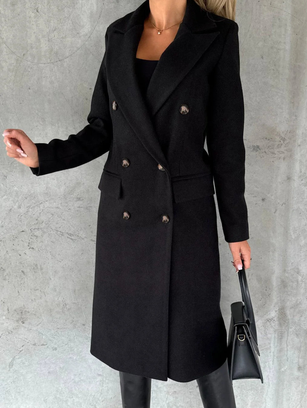 Fitted Coat With Buttons