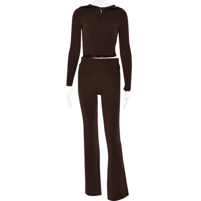 Two Piece Woven Hooded Suit With Pants