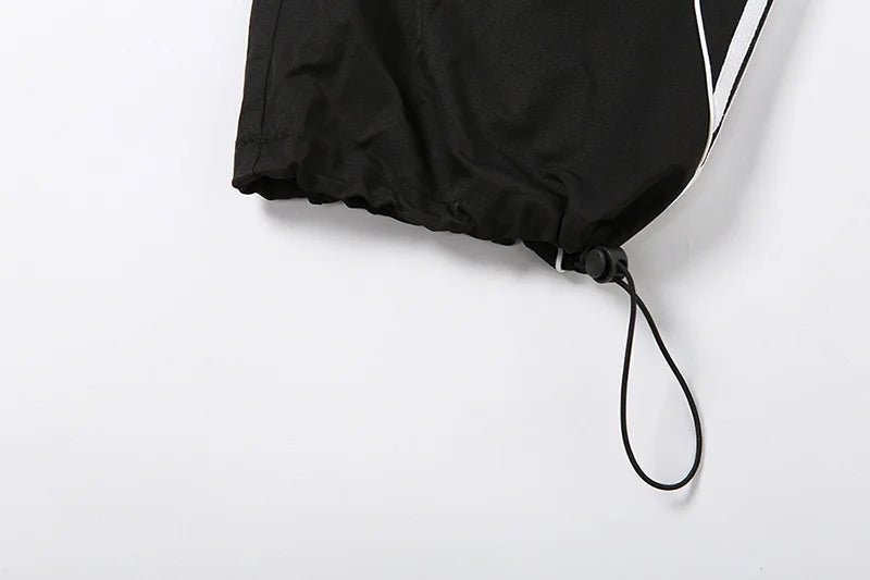 Loose Straight Pants With Drawstring