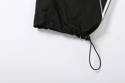 Loose Straight Pants With Drawstring